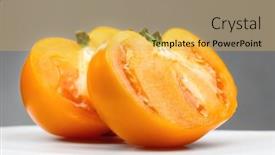  Presentation with tomato ketchup - Presentation with yellow-tomato-ripe-natural-tomatoes background and a yellow colored foreground