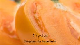  Presentation with tomato ketchup - Presentation theme consisting of yellow-tomato-ripe-natural-tomatoes background and a gold colored foreground