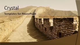  Presentation with old china - Amazing slide deck having yellow tone in beijing china backdrop and a soft green colored foreground