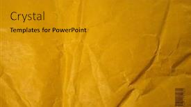 Presentation with yellow paper - PPT theme having yellow-torn-paper-with-bar background and a gold colored foreground