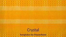  Presentation with pvc in textile - Slide set consisting of yellow towel - colourful honeycomb textile background background and a gold colored foreground