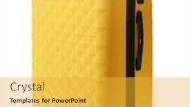  Presentation with suitcase - PPT theme enhanced with yellow-traveller-suitcase-isolated background and a yellow colored foreground