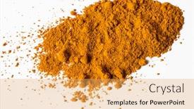  Presentation with turmeric - Amazing slide deck having yellow-turmeric-powder backdrop and a yellow colored foreground