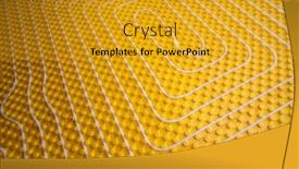  Presentation with construction site construction - Slide set consisting of yellow-underfloor-heating-installation background and a gold colored foreground