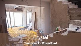  Presentation with polyethylene - Slide deck consisting of yellow-underfloor-heating-installation background and a violet colored foreground