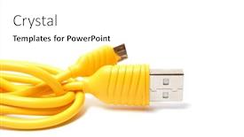  Presentation with cable - Theme enhanced with yellow-usb-cable background and a white colored foreground