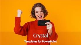  Presentation with mobile games - Presentation enhanced with yellow wall background play game background and a crimson colored foreground