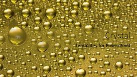  Presentation with water drop - Slides consisting of yellow-water-drop-for-background background and a gold colored foreground