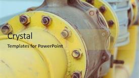  Presentation with water pipe - Amazing slide deck having yellow water gas pipe backdrop and a yellow colored foreground