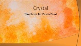  Presentation with watercolor - Presentation theme with yellow-watercolor-background-by-drawing background and a coral colored foreground