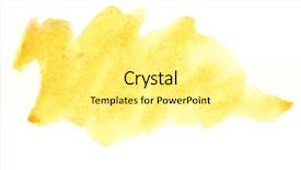  Presentation with brush - Colorful slides enhanced with yellow watercolor brush strokes may backdrop and a blonde colored foreground