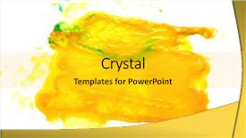  Presentation with watercolor - PPT layouts featuring yellow watercolor on black background and a yellow colored foreground