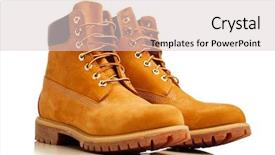  Presentation with winter - Presentation theme consisting of yellow winter boots isolated background and a lemonade colored foreground
