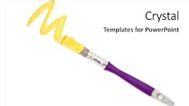  Presentation with white and yellow - Theme consisting of yellow zigzag of painting background and a  colored foreground