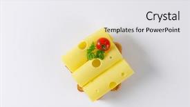  Presentation with hard work pencil - Theme enhanced with yellowish - overhead view of toast background and a  colored foreground