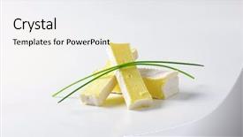  Presentation with cheese - Amazing PPT theme having yellowish - slices of smooth surface ripened backdrop and a  colored foreground