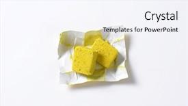  Presentation with cube - Theme featuring yellowish - two bouillon cube background and a sky blue colored foreground