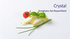  Presentation with surface chemistry - Colorful PPT theme enhanced with yellowish surface ripened cow's backdrop and a  colored foreground