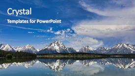  Presentation with wyoming - Presentation theme featuring yellowstone and jackson hole background and a ocean colored foreground