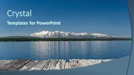  Presentation with wyoming - Slides consisting of yellowstone-lake-with-mountains-landscape background and a ocean colored foreground