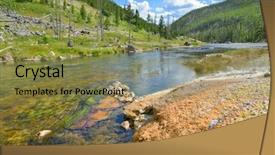  Presentation with yellowstone - Beautiful slides featuring yellowstone national park - firehole river backdrop and a tawny brown colored foreground