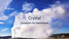  Presentation with faithful - Presentation enhanced with yellowstone national park - old faithful background and a light blue colored foreground