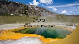  Presentation with bison - Presentation design having yellowstone national park - the emerald background and a coral colored foreground