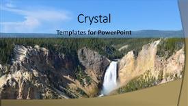  Presentation with natural park yellowstone - Presentation design having landscape tourist destination in croatia background and a tawny brown colored foreground