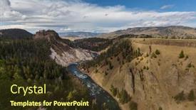  Presentation with yellowstone - Cool new slides with yellowstone-river-in-yellowstone-national backdrop and a tawny brown colored foreground