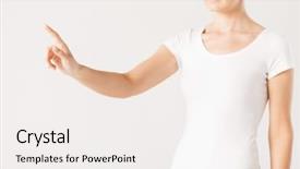  Presentation with weight loss woman showing - Presentation design with yemplates risk - picture of young woman showing background and a  colored foreground