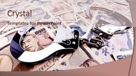  Presentation with bills - Audience pleasing PPT theme consisting of yen bills currency from japan backdrop and a  colored foreground