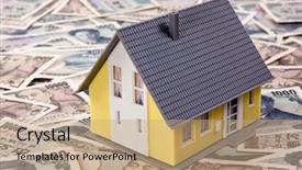  Presentation with foreign currency - Colorful slides enhanced with yenkredit to build a house backdrop and a  colored foreground