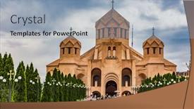  Presentation with armenia - Cool new presentation theme with yerevan-armenia-august-16-2019 backdrop and a light blue colored foreground