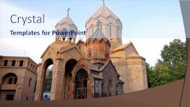  Presentation with church medieval - Audience pleasing slide set consisting of yerevan-armenia-september-2018 backdrop and a sky blue colored foreground