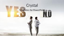  Presentation with yes - PPT theme with yes - making desicion or choosing background and a light gray colored foreground