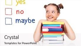  Presentation with decision - PPT theme consisting of trying to make a decision background and a sky blue colored foreground