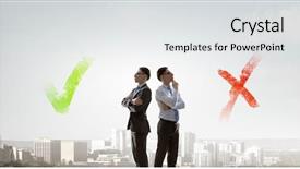  Presentation with yes - Presentation theme having yes no - making desicion or choosing background and a light gray colored foreground