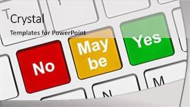  Presentation with yes - PPT theme enhanced with yes no and maybe background and a light gray colored foreground