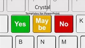  Presentation with yes - Audience pleasing slide deck consisting of yes no and maybe backdrop and a light gray colored foreground