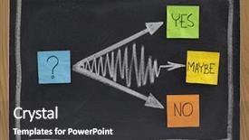  Presentation with undecided - Cool new presentation theme with yes no maybe - hesitation backdrop and a dark gray colored foreground