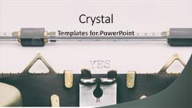  Presentation with yes - PPT layouts with yes on a typewriter sheet background and a light gray colored foreground
