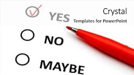  Presentation with yes - Audience pleasing slide set consisting of yes or no check box backdrop and a white colored foreground