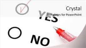  Presentation with yes - Slide set having yes or no checkbox background and a white colored foreground