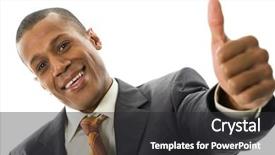  Presentation with happy birthday 70 - PPT theme consisting of yes thumbs up - happy businessman showing his thumb background and a dark gray colored foreground