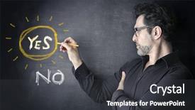  Presentation with yes - Beautiful slide set featuring yes backdrop and a dark gray colored foreground