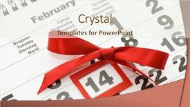  Presentation with valentines day - Slide deck featuring yesterday - sheet of wall calendar background and a cream colored foreground