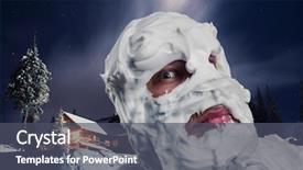  Presentation with shaving - PPT layouts with yeti - surprised man with shaving foam background and a dark gray colored foreground
