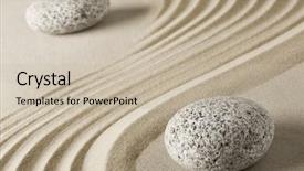  Presentation with garden sand - Colorful slide set enhanced with yin and yang chinese tao backdrop and a soft green colored foreground