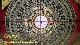  Presentation with feng shui - Beautiful slides featuring yin yang - antique chinese compass for feng backdrop and a tawny brown colored foreground