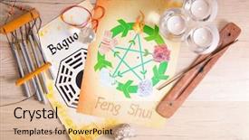  Presentation with feng shui - PPT theme enhanced with yin yang - conceptual image of feng shui background and a lemonade colored foreground